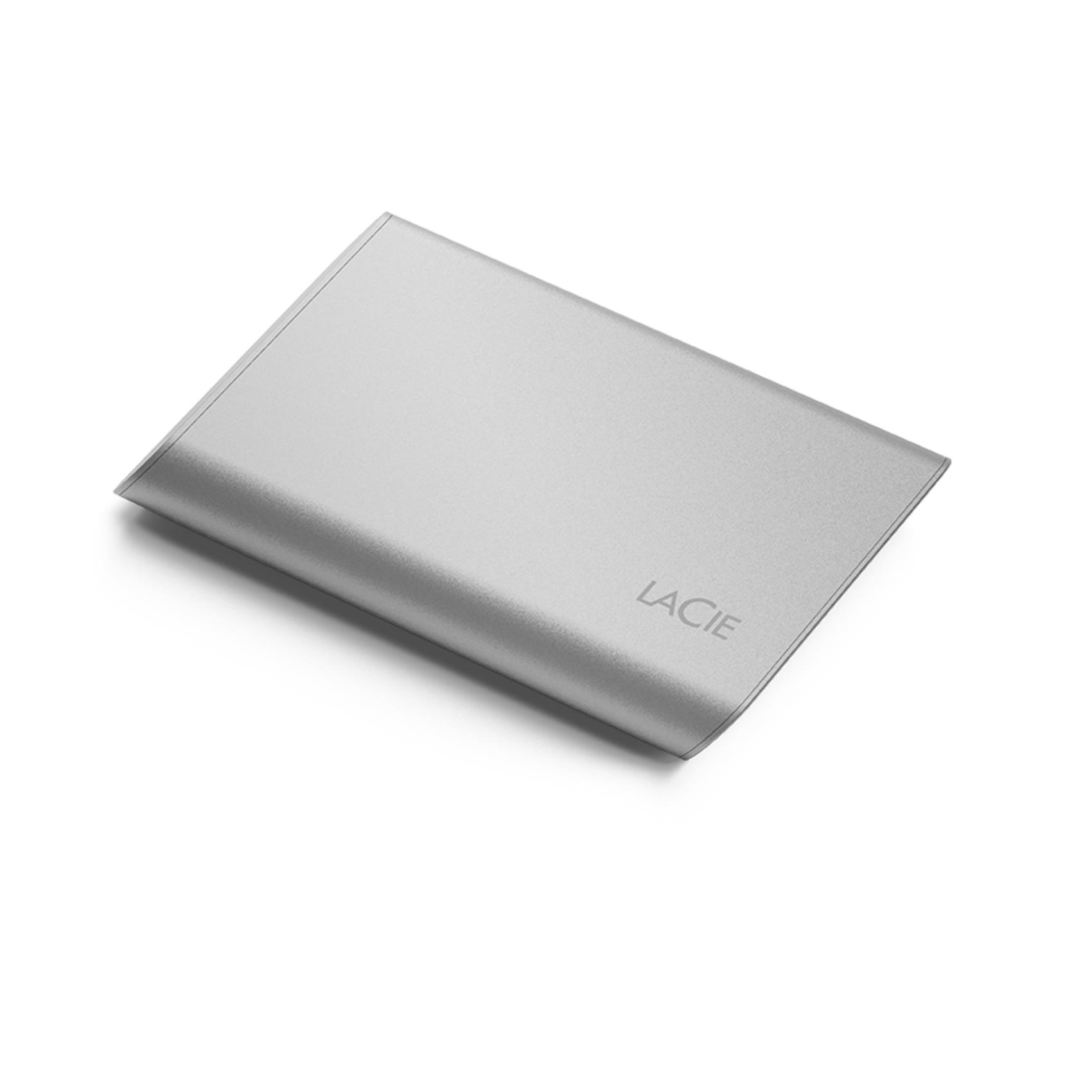 LaCie Portable SSD STKS1000400 - SSD - 1 TB - esterno (portatile) - USB (USB-C connettore) - moon silver - con Seagate Rescue Data Recovery