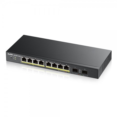 Zyxel GS1900-8HP - Switch - intelligente - 8 x 10/100/1000 (PoE+) - desktop, montaggio a parete - PoE+ (70 W)