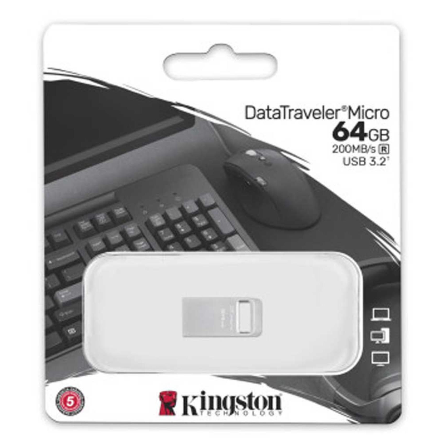 Kingston DataTraveler Micro - Chiavetta USB - 64 GB - USB 3.2 Gen 1