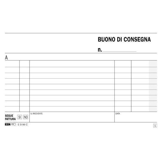 Edipro - Blocco ordine di consegna - 50 …