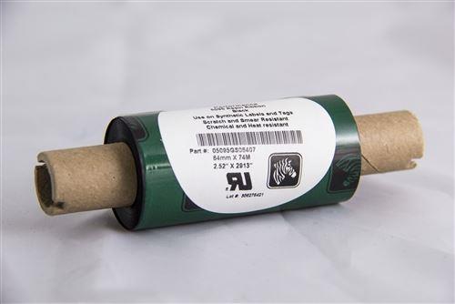 Zebra 5095 Resin - Confezione da 12 - 64 mm x 74 m - nastro di stampa - per Zebra GX420, R2844; GK Series GK420; G-Series GC420; GX Series GX420, GX430; TLP 38XX