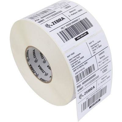 Zebra Z-Perform 1000D - Carta - adesivo acrilico permanente - Non rivestita - 32 x 57 mm 35760 etichette (8 rotolo(i) x 4470) etichette - per Zebra 110, 140, 220, Z4Mplus, Z6MPlus, ZM400, ZM600; Xi Series 140, 170; Z Series ZM600