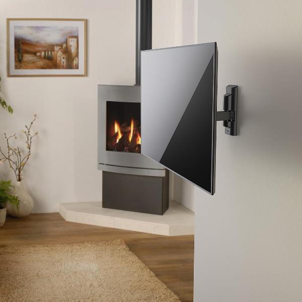 Meliconi CME ER100 - Kit montaggio (montaggio a muro) - Tilt & Turn - per TV LCD - nero - dimensione schermo: 14"-25" - installabile a parete