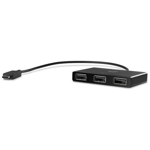 HP USB-C to USB-A - Hub - 3 x SuperSpeed USB 3.0 - desktop - per OMEN by HP Laptop 16; Pavilion TP01; ZBook 15u G5, 15u G6, 15v G5, 17 G5, 17 G6, Create G7
