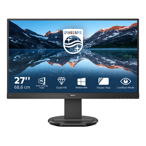 Philips B Line 276B9 - Monitor a LED - 27" - 2560 x 1440 QHD @ 75 Hz - IPS - 350 cd/m² - 1000:1 - 4 ms - HDMI, DisplayPort, USB-C - altoparlanti - black texture