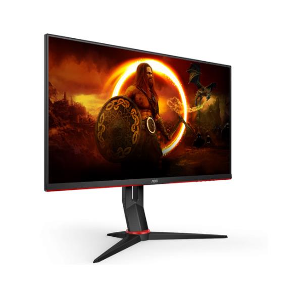 AOC Gaming Q27G2S - G2 Series - monitor a LED - gaming - 27" - 2560 x 1440 QHD @ 165 Hz - IPS - 350 cd/m² - 1000:1 - 1 ms - 2xHDMI, DisplayPort - anteriore nero opaco, lato posteriore nero opaco/rosso