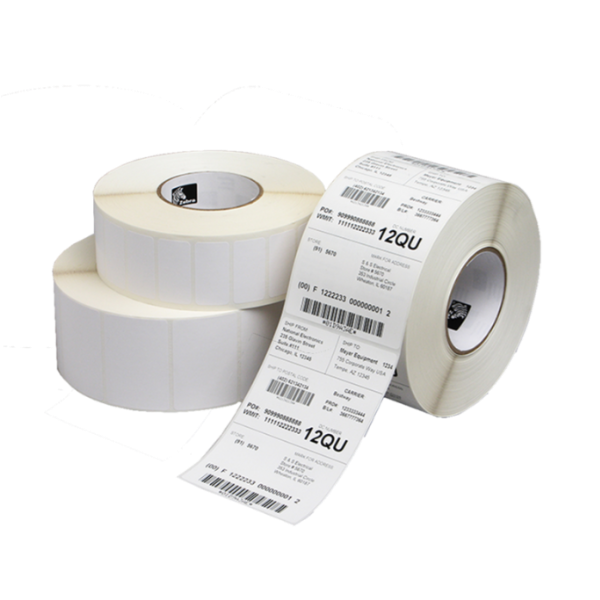 Zebra Z-Select 2000T - Opaca - adesivo acrilico permanente - rivestito - perforato - bianco - 102 x 76 mm 11160 etichette (12 rotolo(i) x 930) etichette