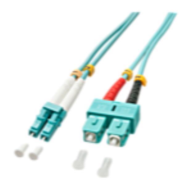 Lindy - Cavo patch - SC multi-mode (M) a LC multi-mode (M) - 2 m - fibra ottica - duplex - 50 / 125 micron - OM3 - senza alogeni