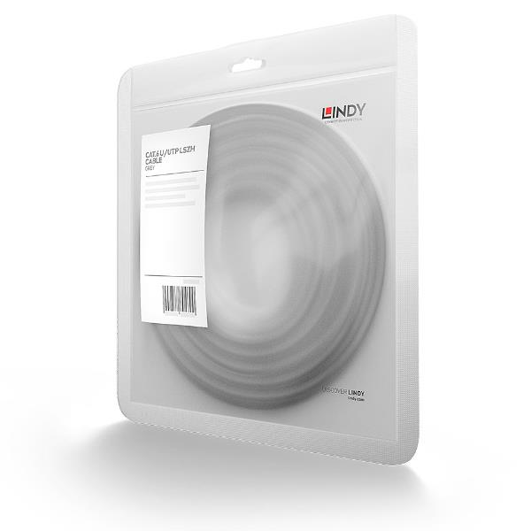Lindy Premium - Cavo patch - RJ-45 (M) a RJ-45 (M) - 3 m - UTP - CAT 6 - senza alogeni, antiaggrovigliamento - grigio