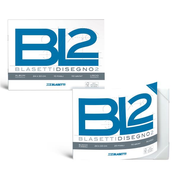 Blasetti One Color Disegno 2 - Album - 240 x 330 mm - 20 fogli - bianco