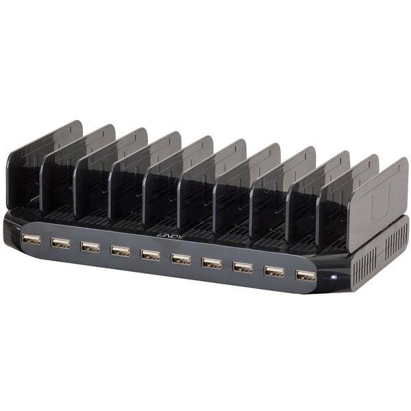 Lindy - Alimentatore - 2.4 A - 10 connettori di uscita (USB)