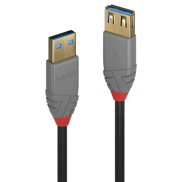 Lindy Anthra Line - Cavo USB - USB Tipo A (M) a USB Tipo A (F) - USB 3.1 Gen1 - 50 cm