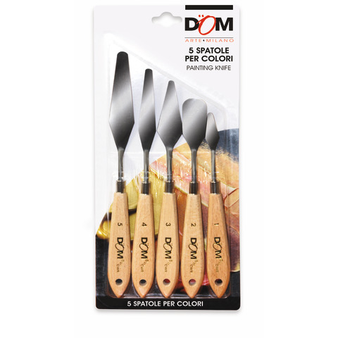 CWR Dom - Spatola - assortiti - legno, acciaio temperato al carbonio (pacchetto di 5)