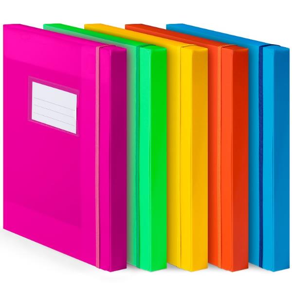 Plastidea FLUO - Porta documenti - larghezza dorsale 30 mm - per A4 - disponibile in colori assortiti