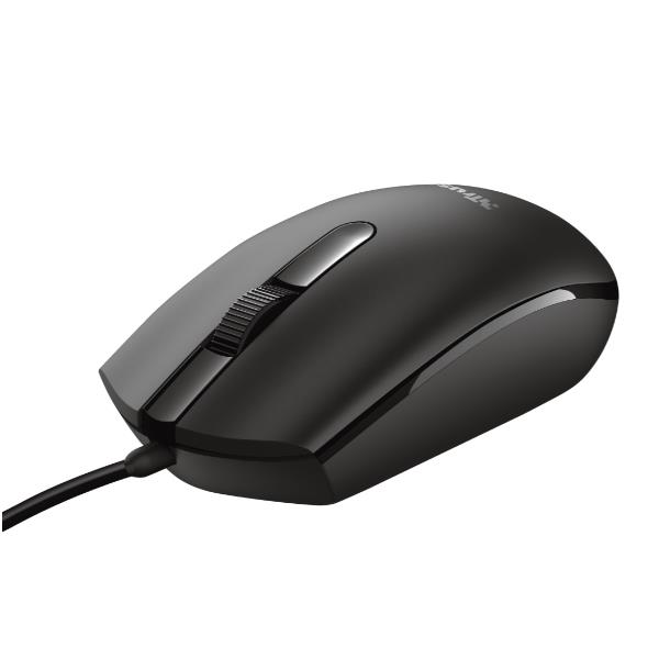 Trust TM-101 - Mouse - per destrorsi e per sinistrorsi - ottica - 3 pulsanti - cablato - USB
