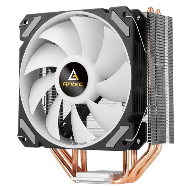 Antec A400i - Sistema di raffreddamento processore - (per: LGA1156, AM2, AM2+, LGA1366, AM3, LGA1155, AM3+, LGA2011, FM1, FM2, LGA1150, FM2+, LGA1151, AM4, LGA1200, LGA1700) - copper heat pipes with aluminum fins - 120 mm