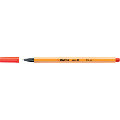 STABILO point 88 - Penna a punta sottile - rosso chiaro - 0.4 mm - fine