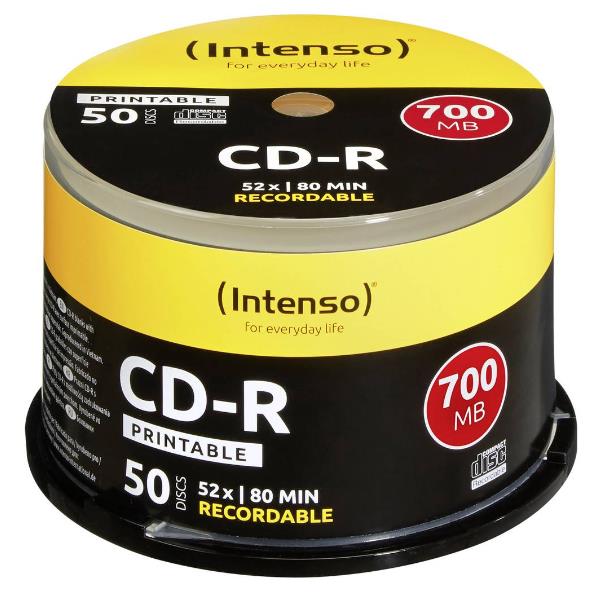 Intenso - 50 x CD-R - 700 MB (80 min) 52x - superfice stampabile con ink jet - campana