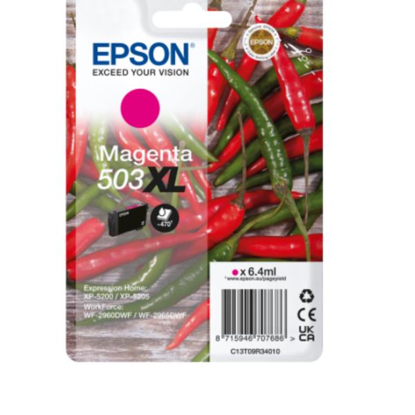 Epson 503XL - 6.4 ml - XL - magenta - originale - blister - cartuccia d'inchiostro - per EPL 5200; RIP Station 5200; WorkForce WF-2960