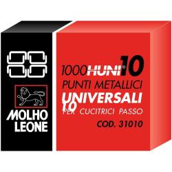 Molho Leone Universali Huni 10 - Punti metallici - No. 10 - metallo - pacco da 1000