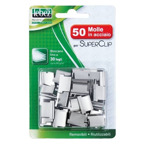 Molle di ricambio per SuperClip - colore acciaio …