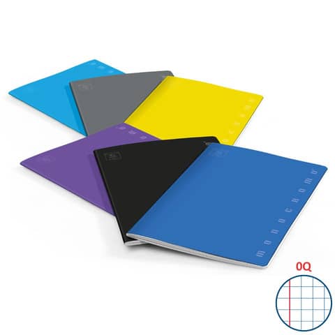 Quaderno Monocromo - A5 - 5 mm c/margine - 80gr - 42 fogli - Pigna