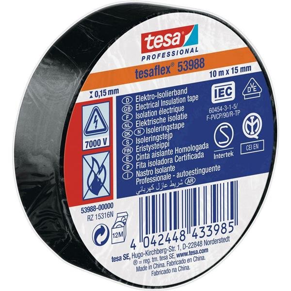 Nastro adesivo isolante - 15 mm x 10 …