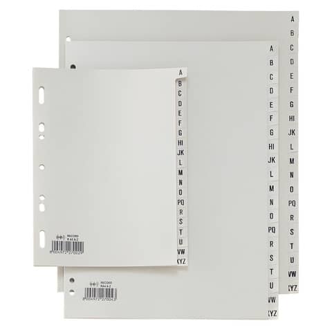 Separatore alfabetico A/Z Record R - PP - 21 x 29,7 cm - A4 - grigio - Sei Rota