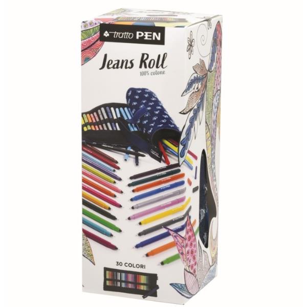 Astuccio pennarelli Jeans Roll - punta media - …