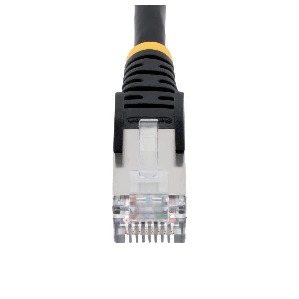 StarTech.com 7m CAT6a Ethernet Cable - Black - Low Smoke Zero Halogen (LSZH) - 10GbE 500MHz 100W PoE++ Snagless RJ-45 w/Strain Reliefs S/FTP Network Patch Cord - Cavo patch - RJ-45 (M) a RJ-45 (M) - 7 m - S/FTP - CAT 6a - IEEE 802.3bt - senza alogeni, stampato, antiaggrovigliamento, bloccato - nero
