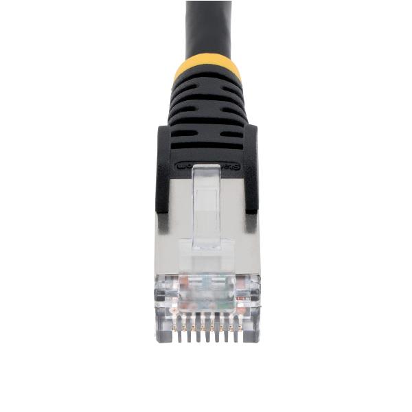 StarTech.com 2m CAT6a Ethernet Cable - Black - Low Smoke Zero Halogen (LSZH) - 10GbE 500MHz 100W PoE++ Snagless RJ-45 w/Strain Reliefs S/FTP Network Patch Cord - Cavo patch - RJ-45 (M) a RJ-45 (M) - 2 m - S/FTP - CAT 6a - IEEE 802.3bt - senza alogeni, stampato, antiaggrovigliamento, bloccato - nero