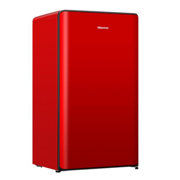 Hisense RR106D4CRF - Frigorifero con scompartimento freezer - larghezza: 48 cm - prof. 45.1 cm - altezza: 86.7 cm - 82 litri - Classe F - rosso