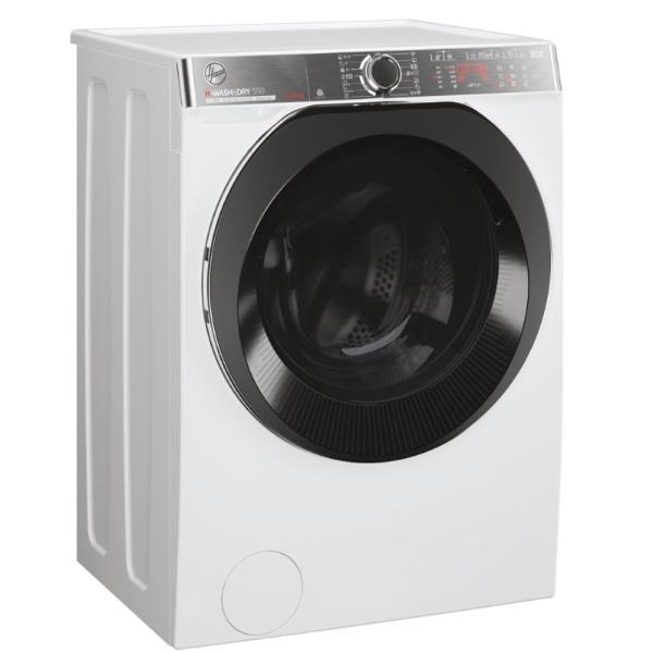 Hoover H5DPB4149AMBC-S - Lavasciuga WiFi - larghezza: 60 cm - prof. 67 cm - altezza: 85 cm - caricamento frontale - 14 kg - 1400 rpm - bianco con sportello nero
