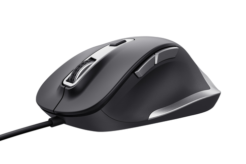 Trust Fyda Comfort - Mouse - eco - per destrorsi - ottica - 6 pulsanti - cablato - USB 2.0 - nero