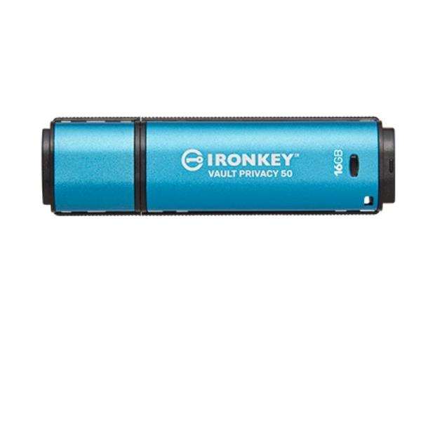 Kingston IronKey Vault Privacy 50C - Chiavetta USB - crittografato - 16 GB - USB-C 3.2 Gen 1 - Compatibile TAA