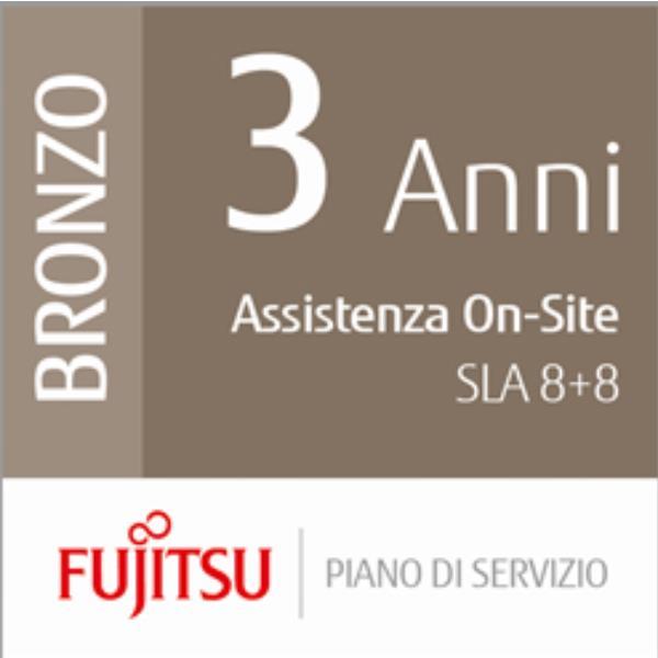 Ricoh Scanner Service Program 3 Year Bronze Service Plan for Fujitsu Low-Volume Production Scanners - Contratto di assistenza esteso (estensione) - parti e manodopera - 3 anni - on-site - 8x5 - tempo di risposta: 8 h - tempo di riparazione: 8 ore - per fi-7600, 7700, 7700S