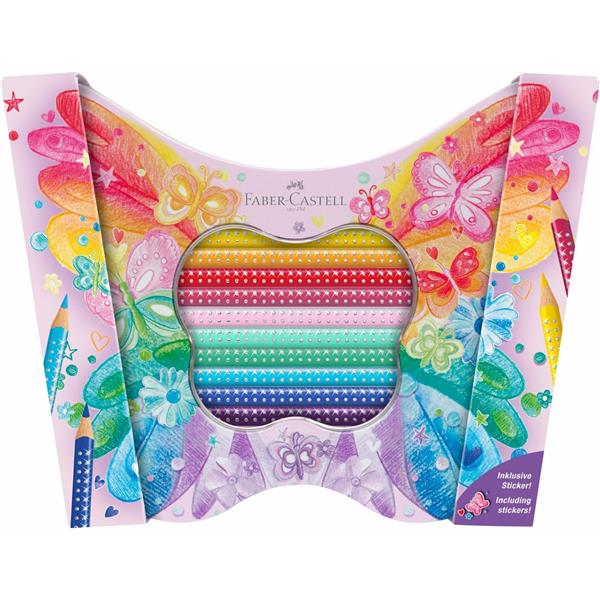 Astuccio Farfalla matite colorate Sparkle - colori assortiti …