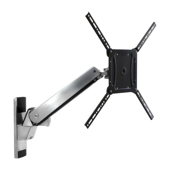 Ergotron Interactive Arm VHD - Kit montaggio (braccio snodato, adattatore VESA, staffa di montaggio a parete) - Tecnologia brevettata Constant Force - per display LCD - Alluminio - rifinito in nero, alluminio lucidato - dimensione schermo: 40"-63"