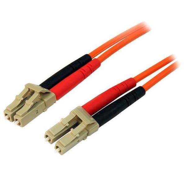 StarTech.com Cavo patch duplex in fibra multimodale 50/125 15 m LC/LC - LSZH (50FIBLCLC15) - Cavo di rete - LC multi-mode (M) a LC multi-mode (M) - 15 m - fibra ottica - duplex - 50 / 125 micron - arancione