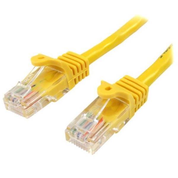 StarTech.com Cavo di Rete da 5m Giallo Cat5e Ethernet RJ45 Antigroviglio - Cavo Patch Snagless - Cavo di rete - RJ-45 (M) a RJ-45 (M) - 5 m - UTP - CAT 5e - antiaggrovigliamento, bloccato - giallo
