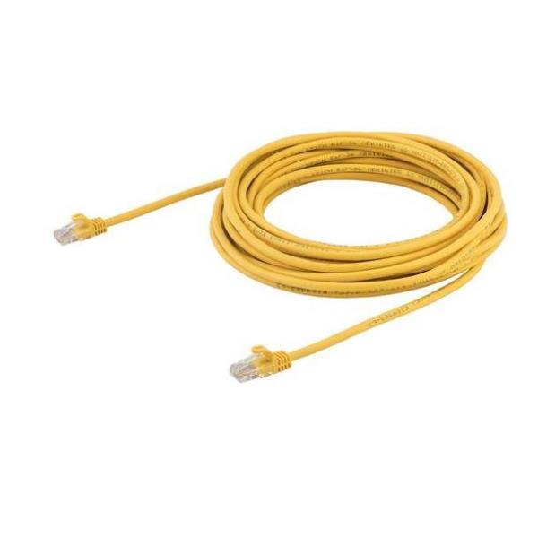 StarTech.com Cavo di Rete da 10m Giallo Cat5e Ethernet RJ45 Antigroviglio - Cavo Patch Snagless - Cavo patch - RJ-45 (M) a RJ-45 (M) - 10 m - UTP - CAT 5e - antiaggrovigliamento, bloccato - giallo