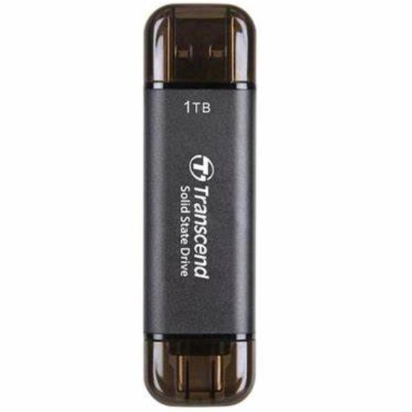 Transcend ESD310C - SSD - 1 TB - esterno (portatile) - USB 3.2 Gen 2x1 (USB-C connettore) - nero