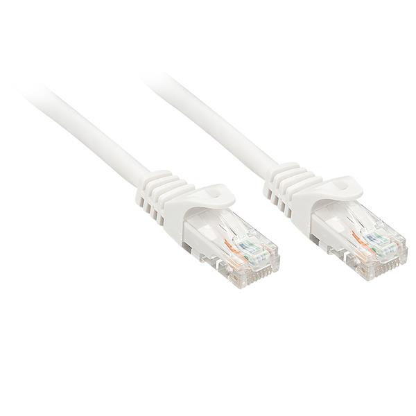 Lindy Basic - Cavo patch - RJ-45 (M) a RJ-45 (M) - 7.5 m - UTP - CAT 6 - stampato, antiaggrovigliamento - bianco