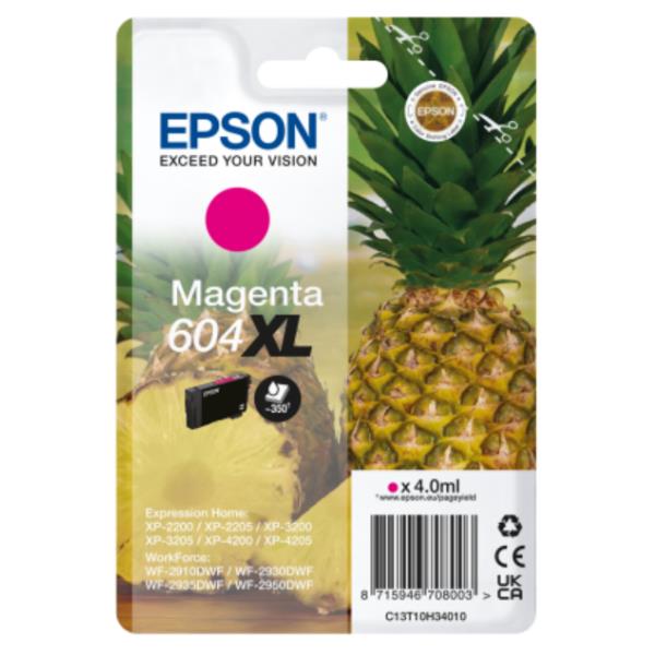 Epson 604XL Singlepack - 4 ml - XL - magenta - originale - blister con radiofrequenza / allarme acustico - cartuccia d'inchiostro - per Expression Home XP-2200, 2205, 3200, 3205, 4200, 4205; WorkForce WF-2910, 2930, 2935, 2950