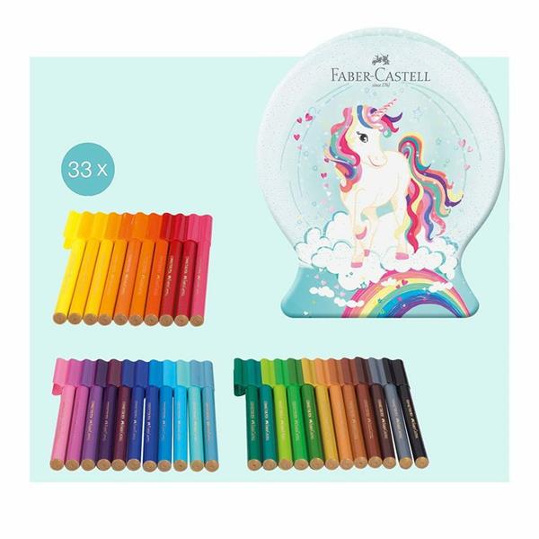 Pennarelli Connector Pen - colori assortiti - Faber-Castell - astuccio 33 pezzi