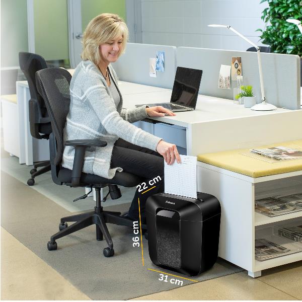 Fellowes Powershred LX25M - Distruggidocumenti - taglio mini - 4 x 12 mm - P-4