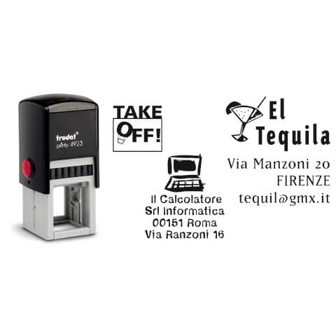 TIMBRO DI TESTO PRINTY 4923 NERO