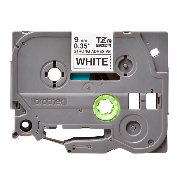 NASTRO TIPO TZ 9MM NERO/BIANCO ADESIVO RESISTENTE
