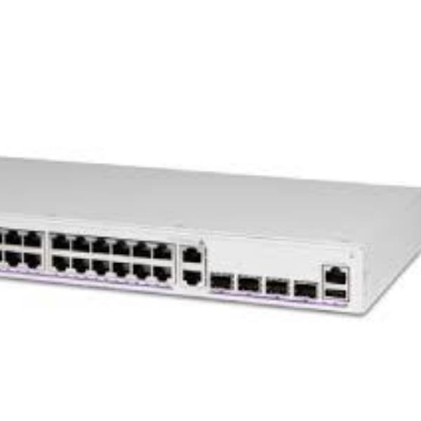 OS6360-P24 GIGE FIXED CHASSIS 24 RJ-45 POE 10/100/1G BASET 2 FIXED RJ45/SFP COMBO (1G) 2 FIXED SFP+ (1G/10G) UPLINK/STACKING PORT S. 1RU