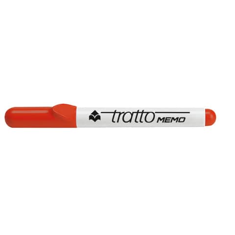 Marcatore Tratto Memo rosso p/tonda 4 0 mm tratto 1 0-2 5 mm inchiostro cancellabile a secco per lavagne bianche (conf.12)